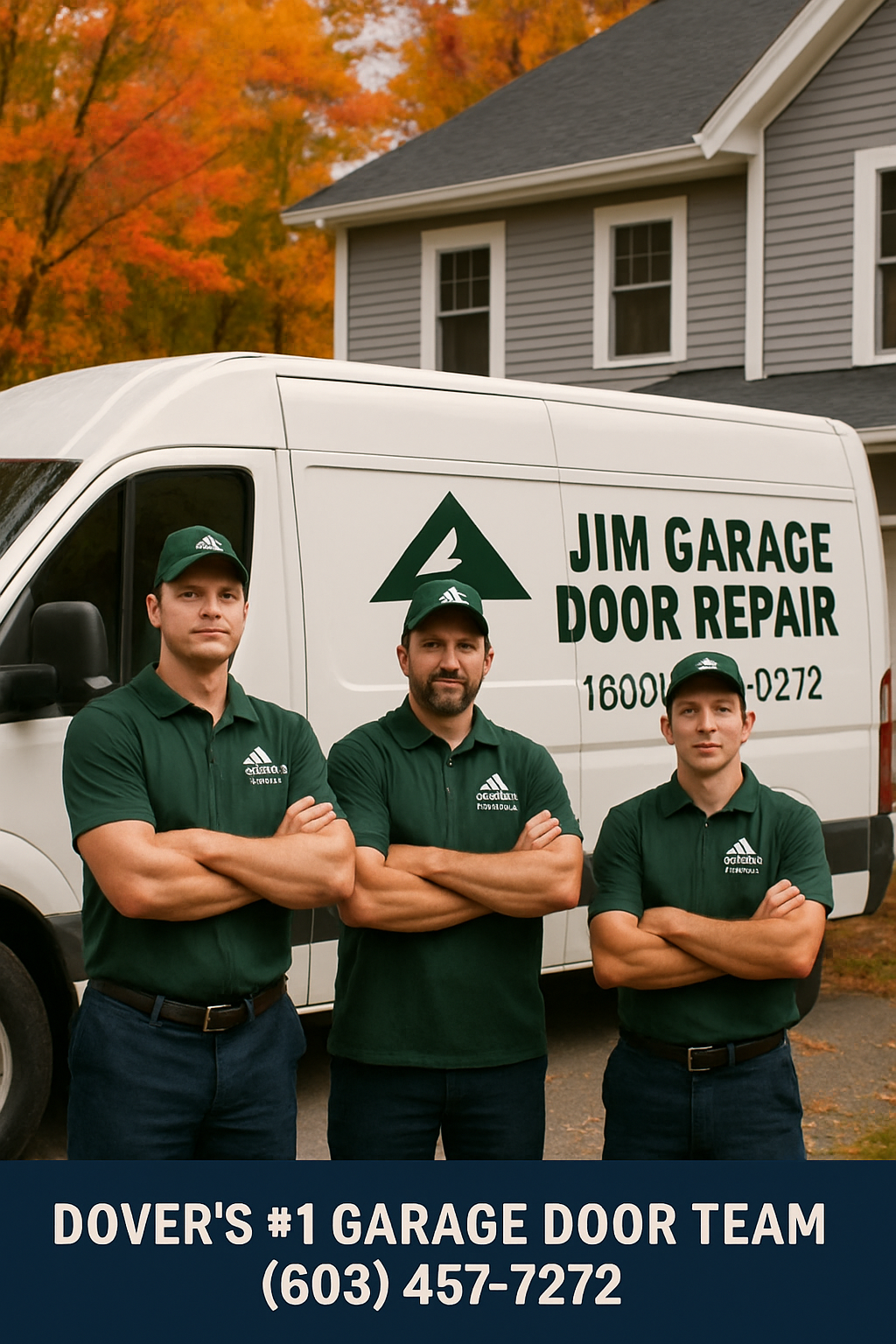 Professional garage door team in Dover