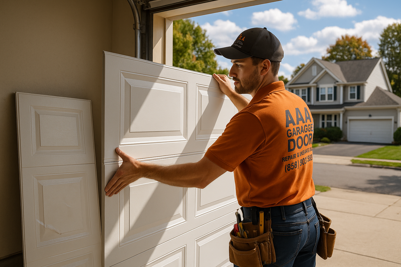 Garage Door Panel Replacement in Lee