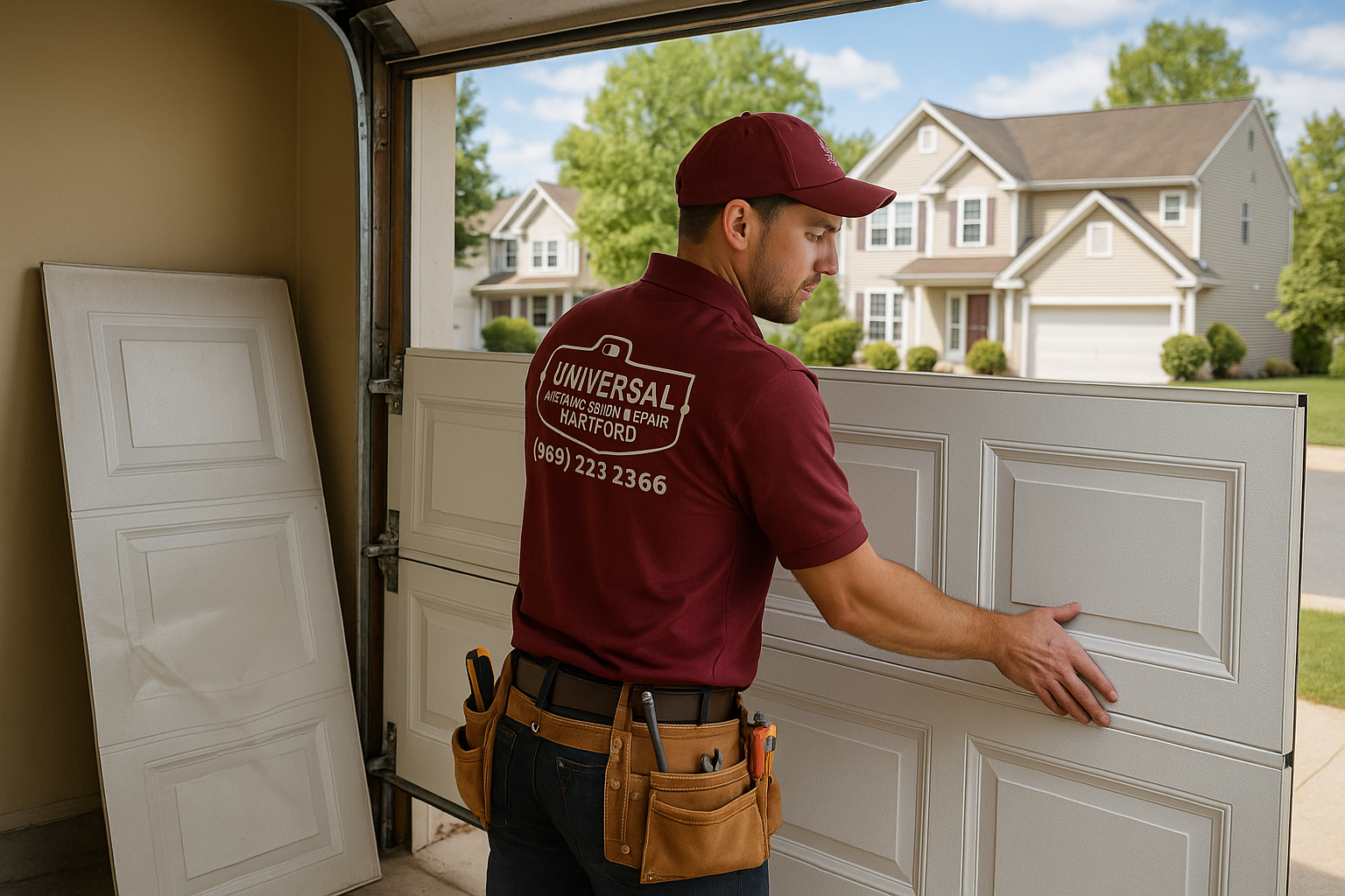 Garage Door Panel Replacement in Raymond
