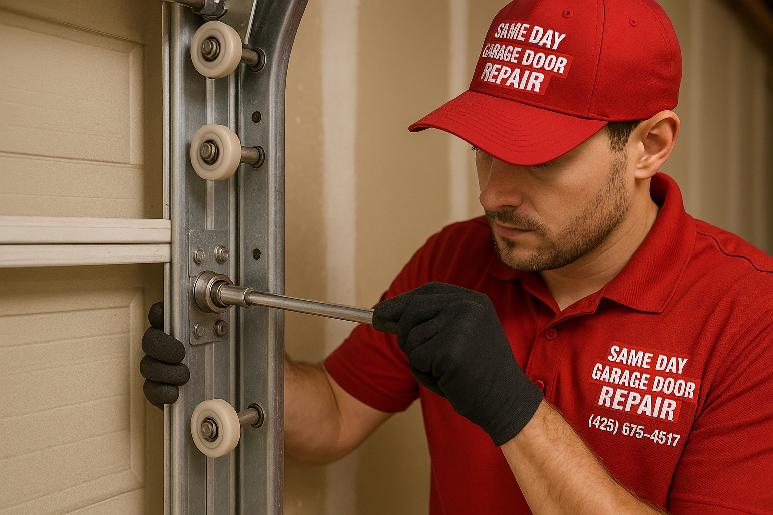 Garage Door Track Repair in Newfields